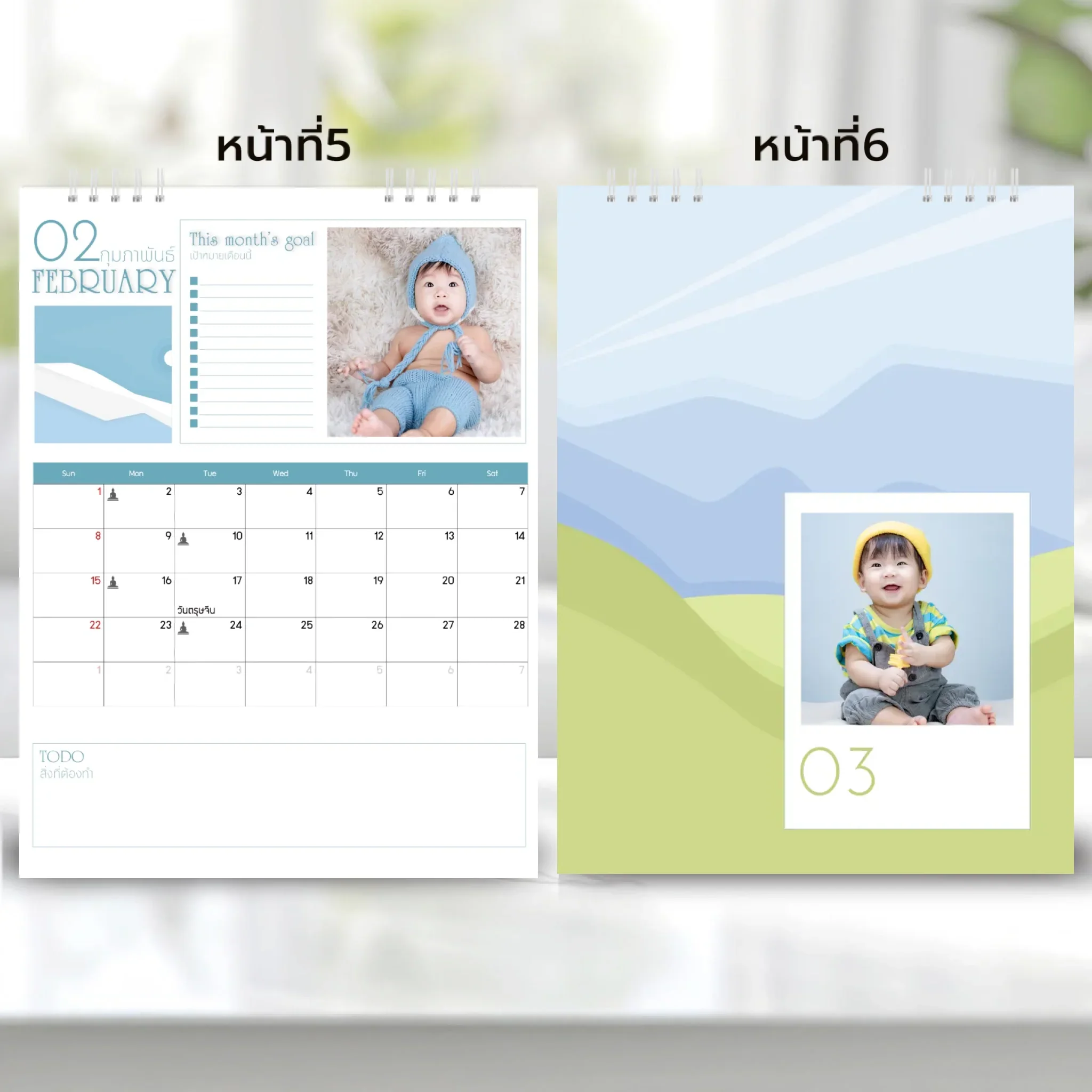 Calendar 6x8 นิ้ว -  Golden Moments แนวตั้ง แบบพิเศษ 26 หน้า (30รูป) - Image 4