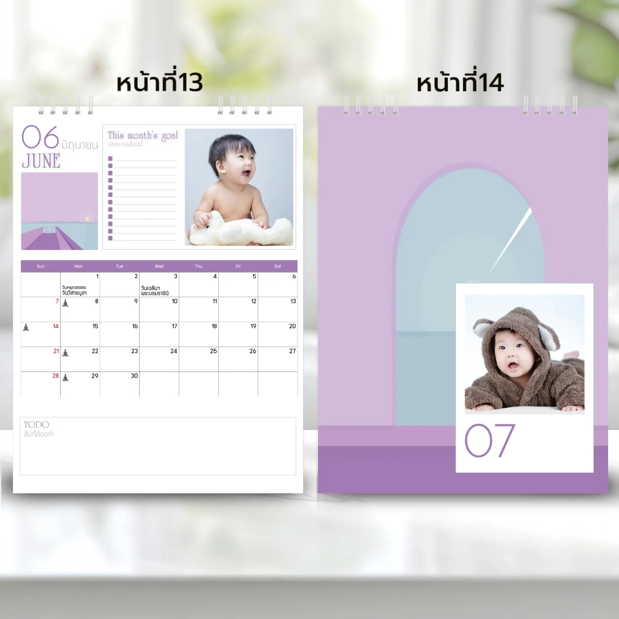 Calendar 6x8 นิ้ว -  Golden Moments แนวตั้ง แบบพิเศษ 26 หน้า (30รูป) - Image 8