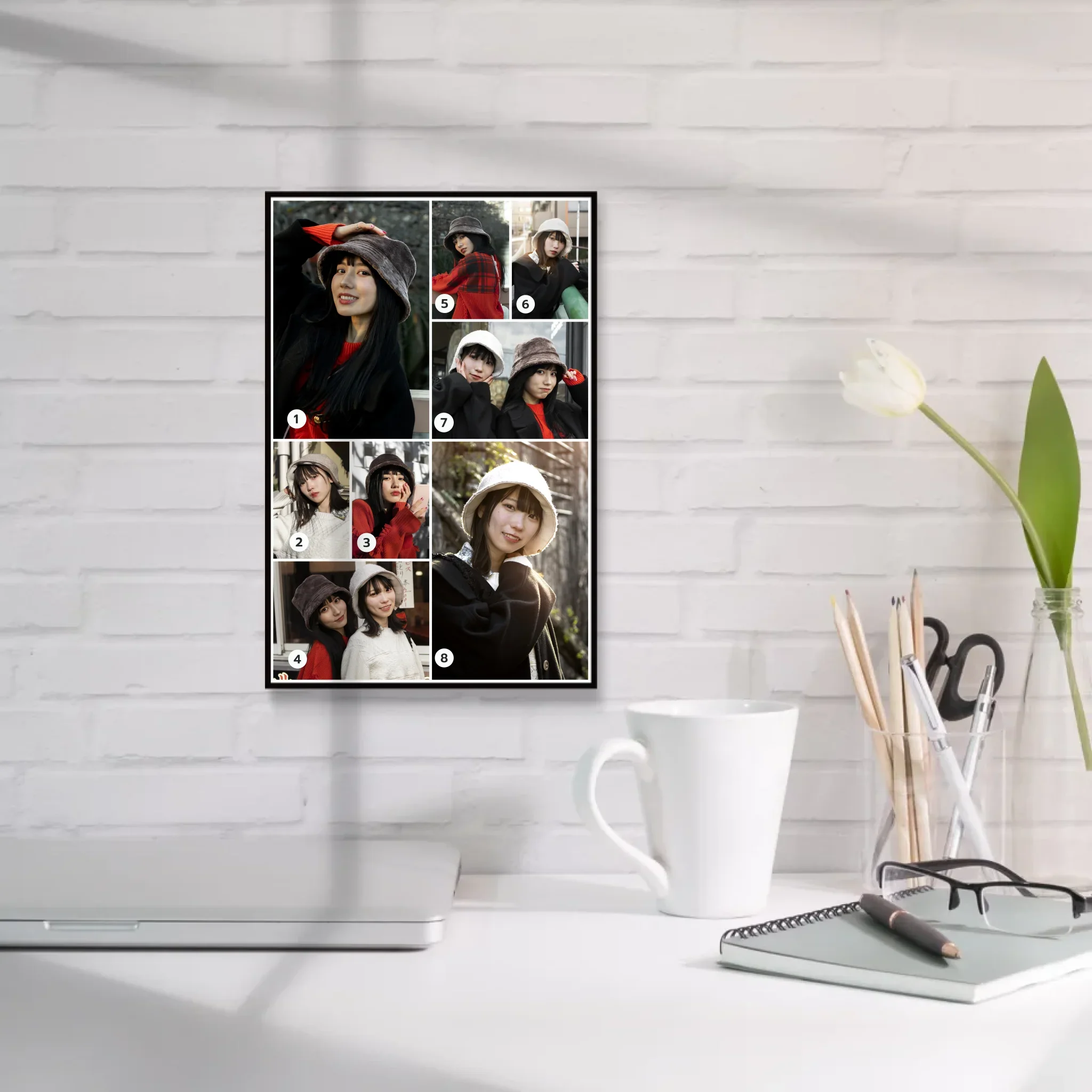 กรอบลอย PORTRAIT แนวตั้ง แบบ 8 รูป - Image 5