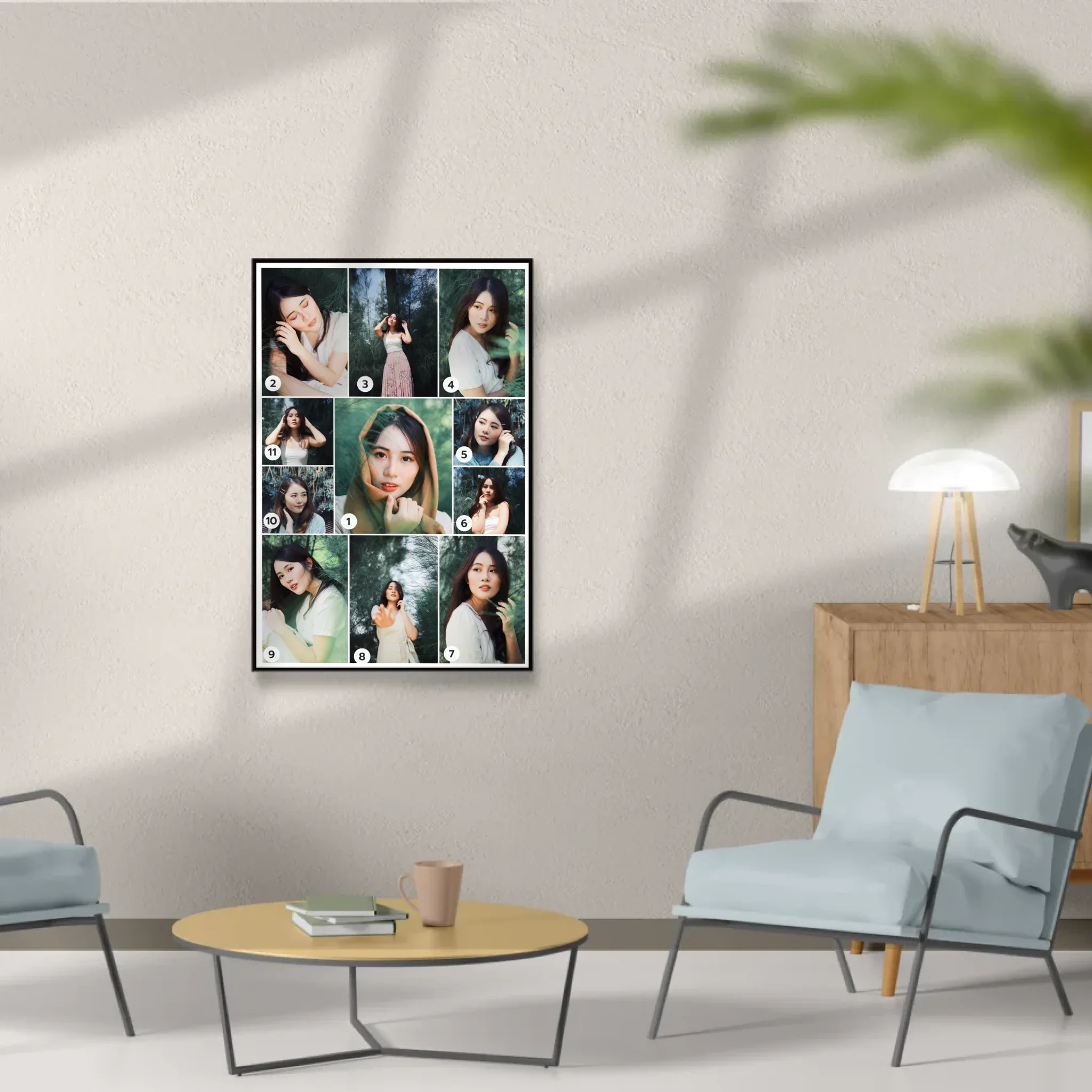 กรอบลอย PORTRAIT แนวตั้ง แบบ 11 รูป - Image 10