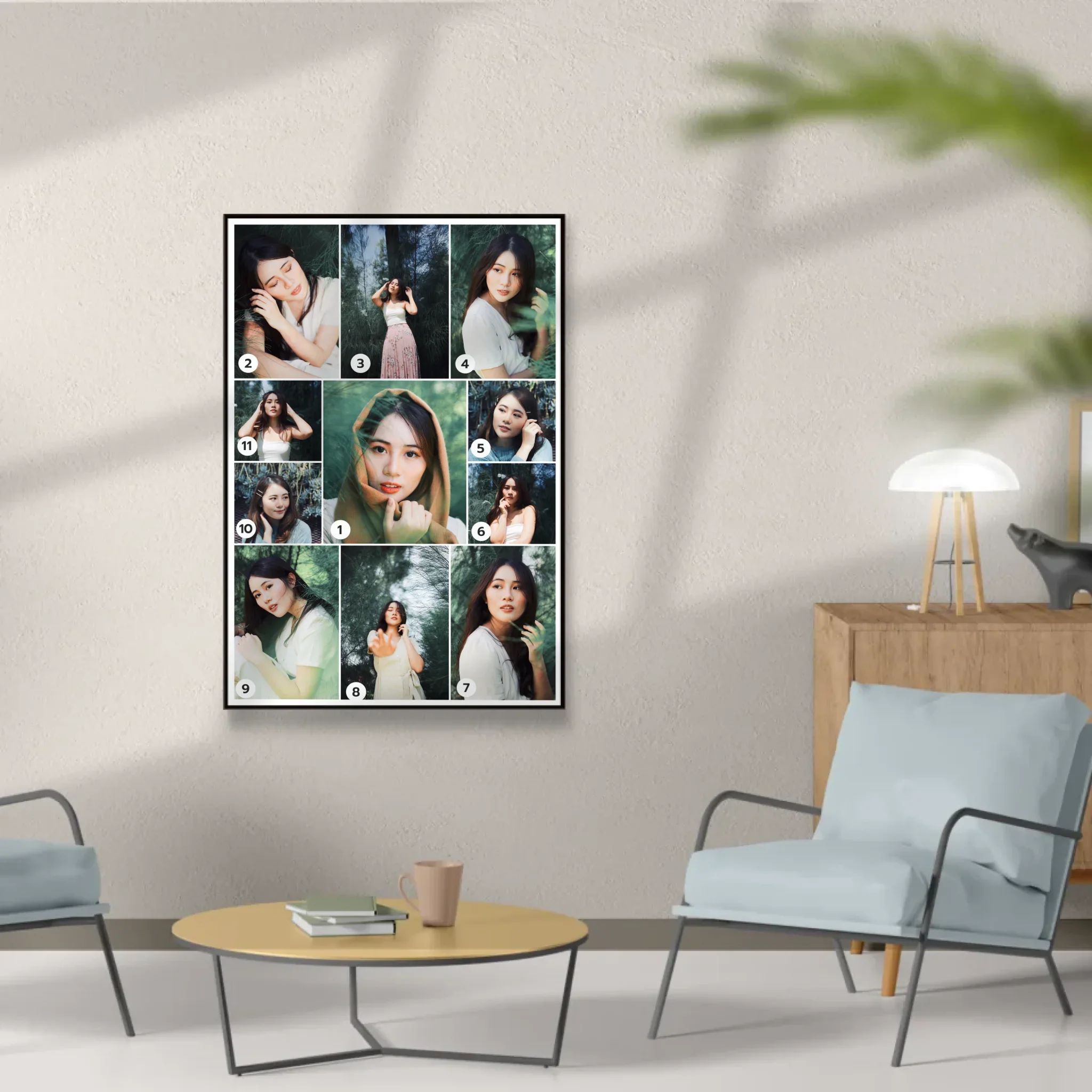 กรอบลอย PORTRAIT แนวตั้ง แบบ 11 รูป - Image 12