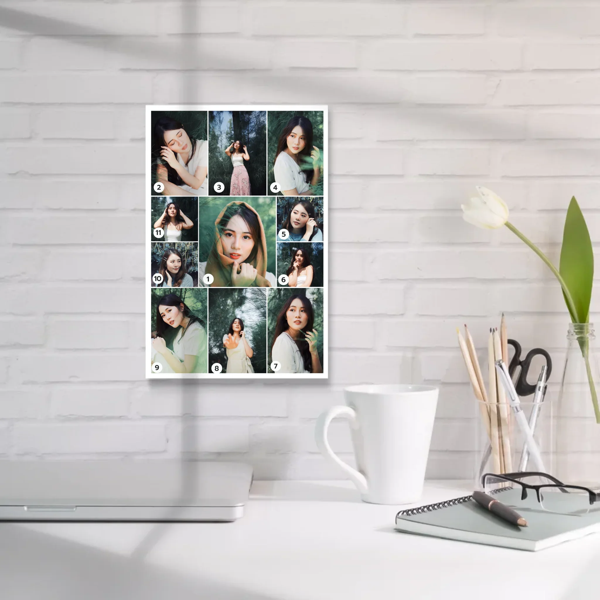 กรอบลอย PORTRAIT แนวตั้ง แบบ 11 รูป - Image 5